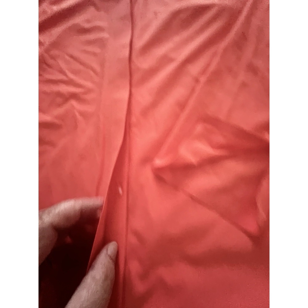 Athleta 1X Coral Long Sleeve Tunic Top Hidden Placket Hi Low Travel Stretch - Picture 4 of 8